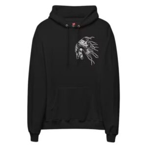 Native Skull Front And Back Print Unisex Fleece Hoodies