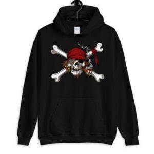 Black Pirate Skull Hoodies